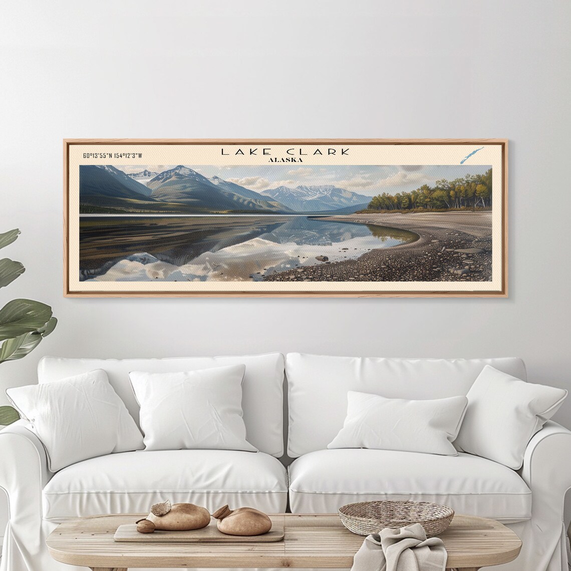 Lake Clark Alaska Snowcapped Mountain Reflection Travel Poster - Image 5