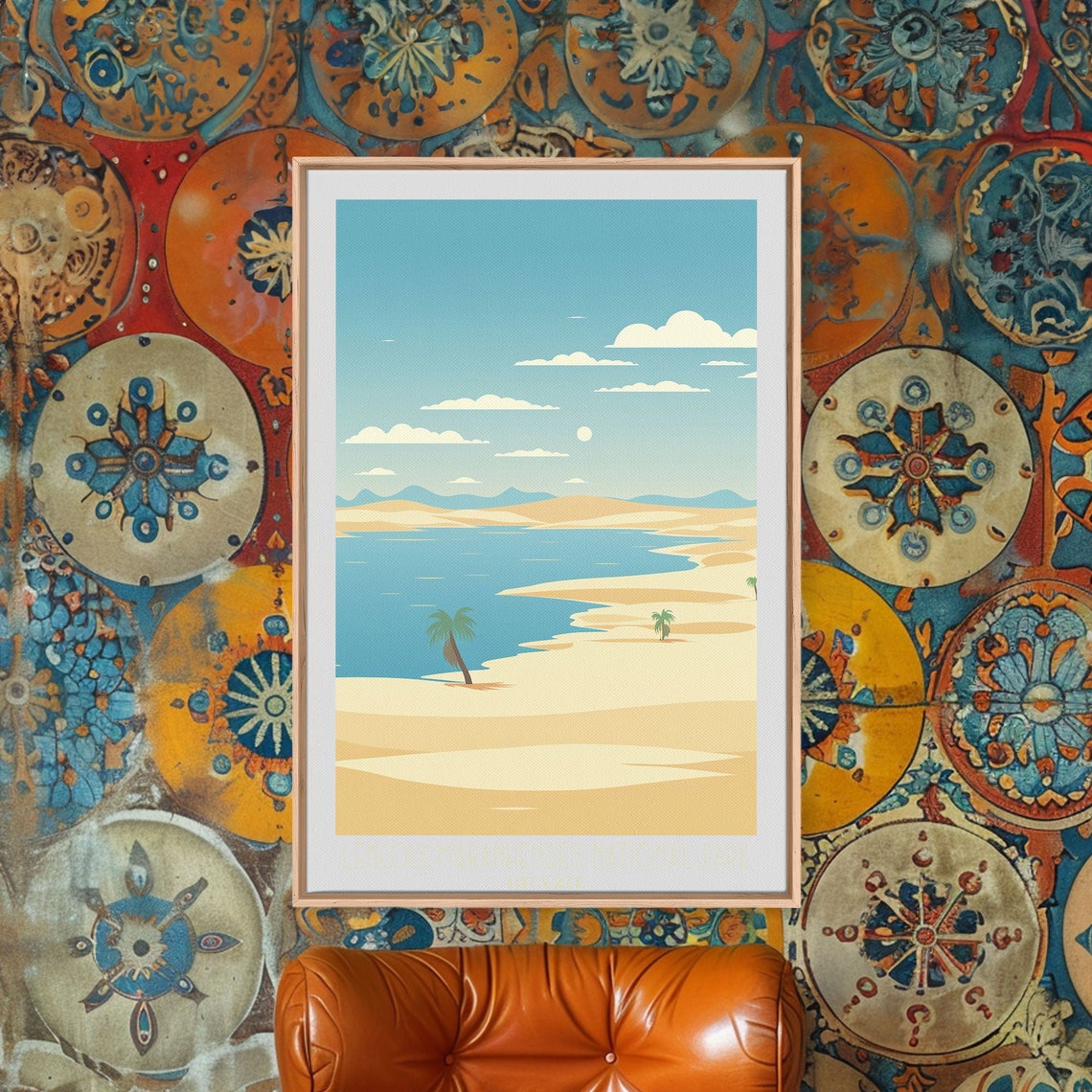 Lencois Maranhenses National Park Brazil Travel Poster Print Framed Print Brazil Original Travel Art Framed Art Wall Hanging Home - Image 6