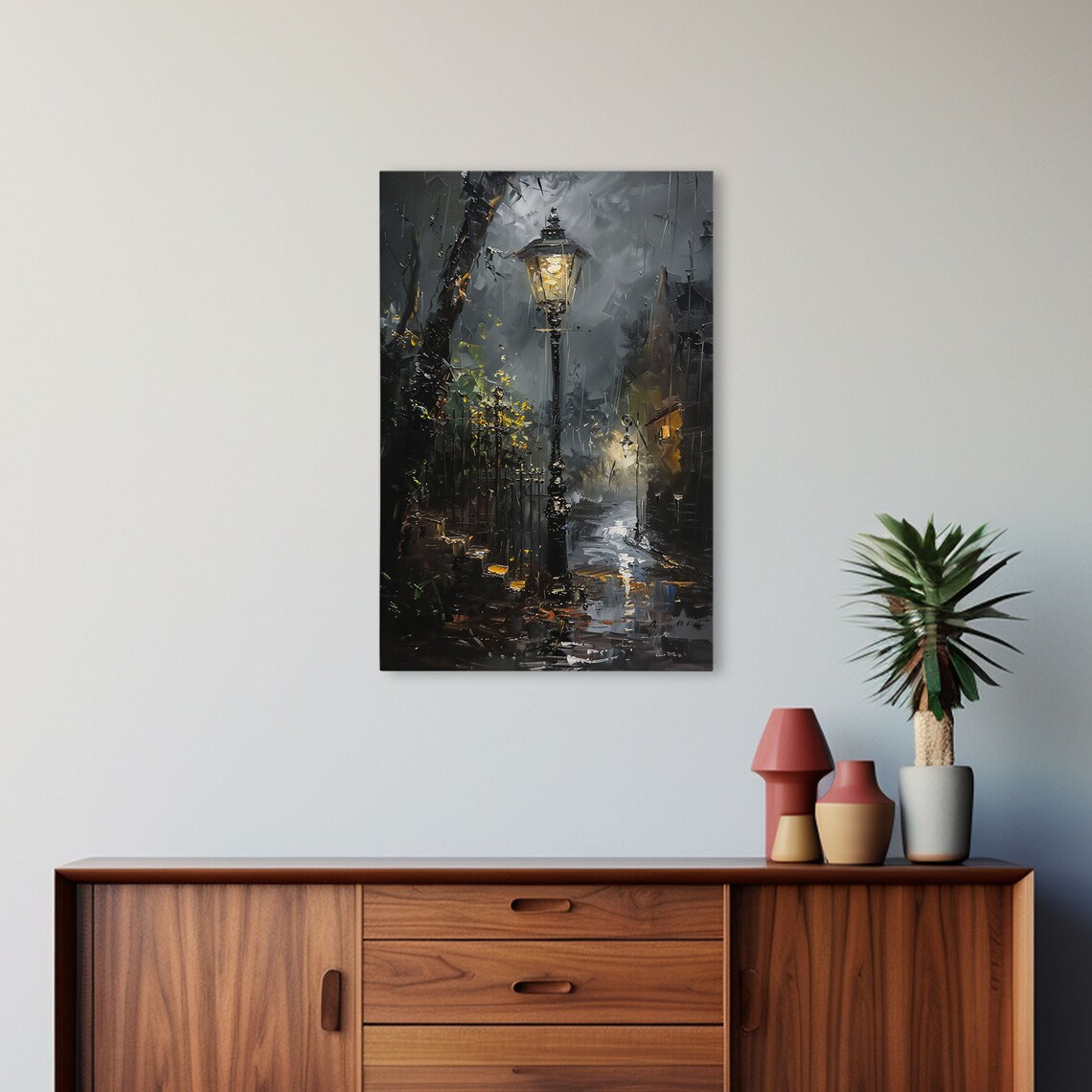 Victorian Street Lamp, Moody Victorian England Art Print - Image 5