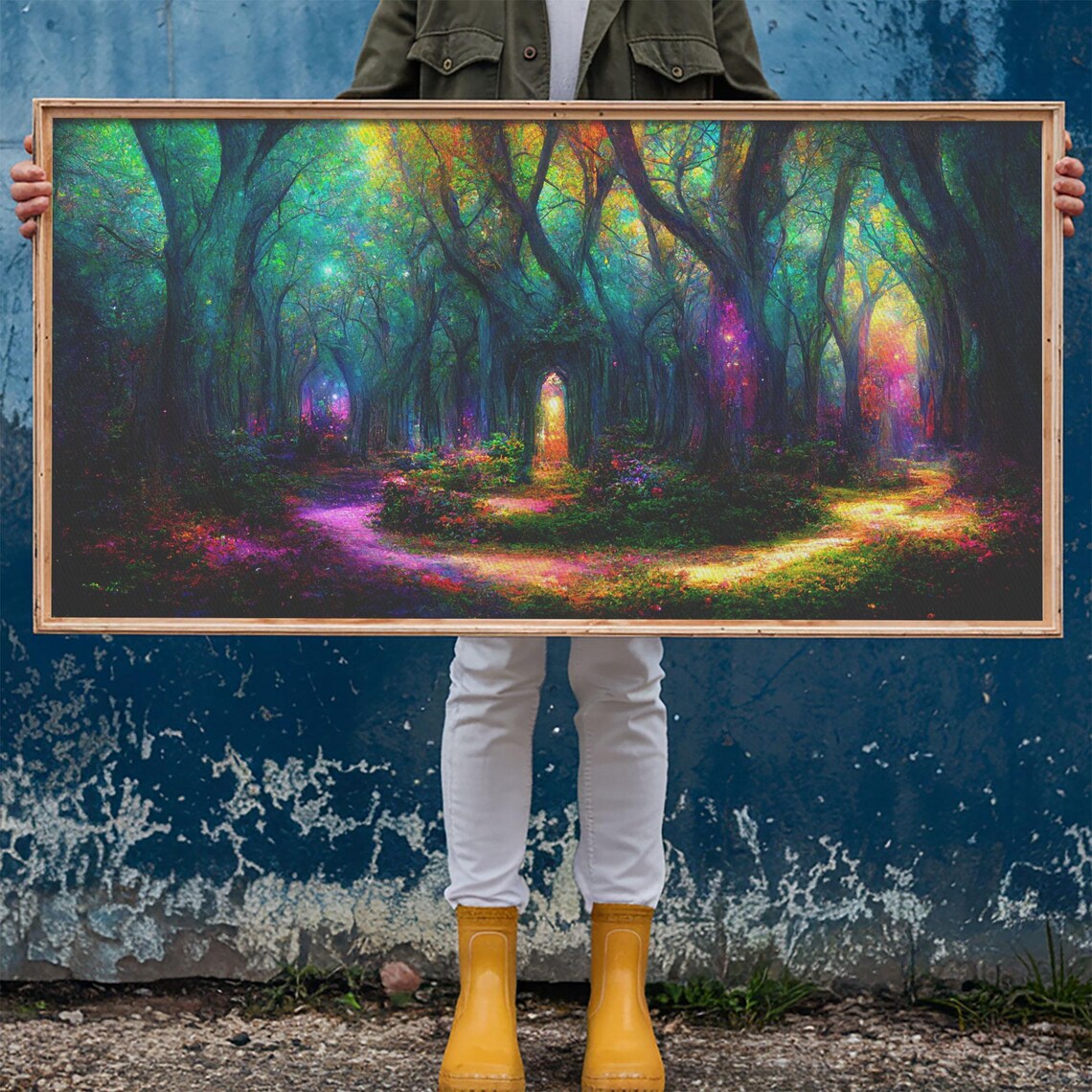 Fantasy Wall Art Print Magical Forest Fantasy Landscape Art Ready To Hang Wall Art - Image 6