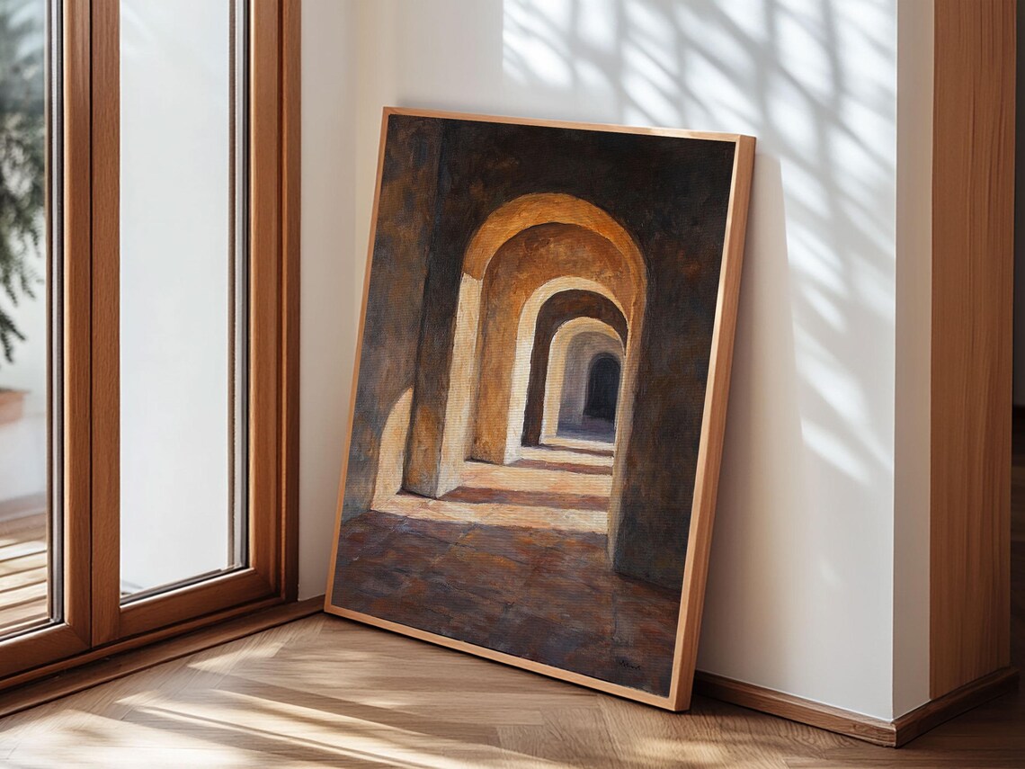 Sunlight Through The Pillars, Moroccan Style Art Print - Image 3