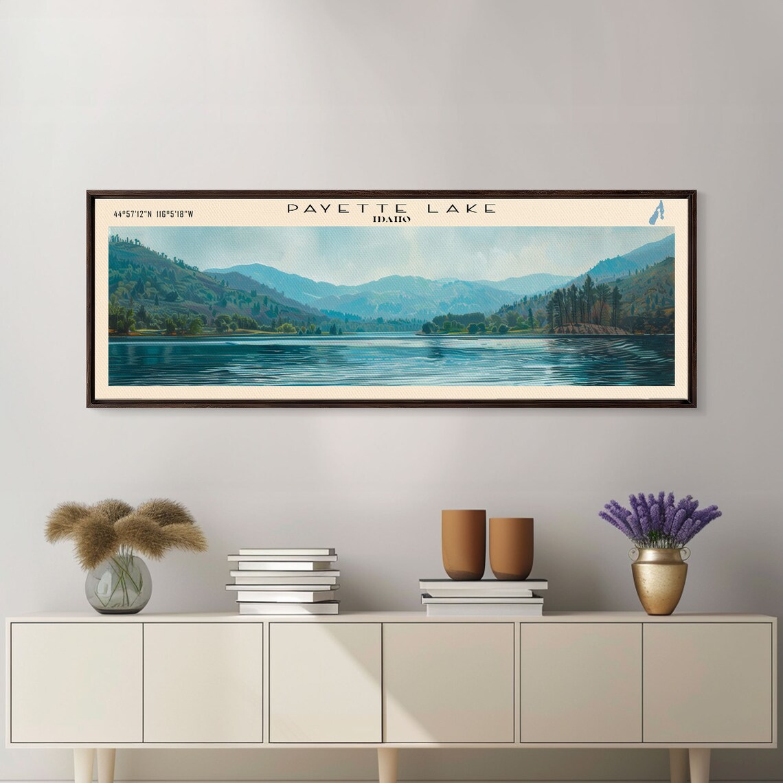 Payette Lake Idaho Travel Poster, Lake House Decor - Image 3