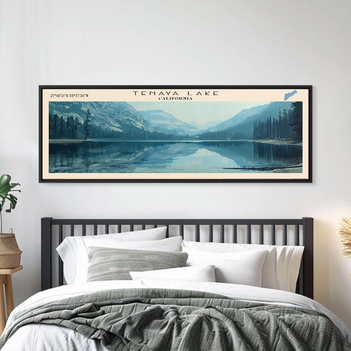 Tenaya Lake California Panoramic Sierra Mountain Reflection Poster