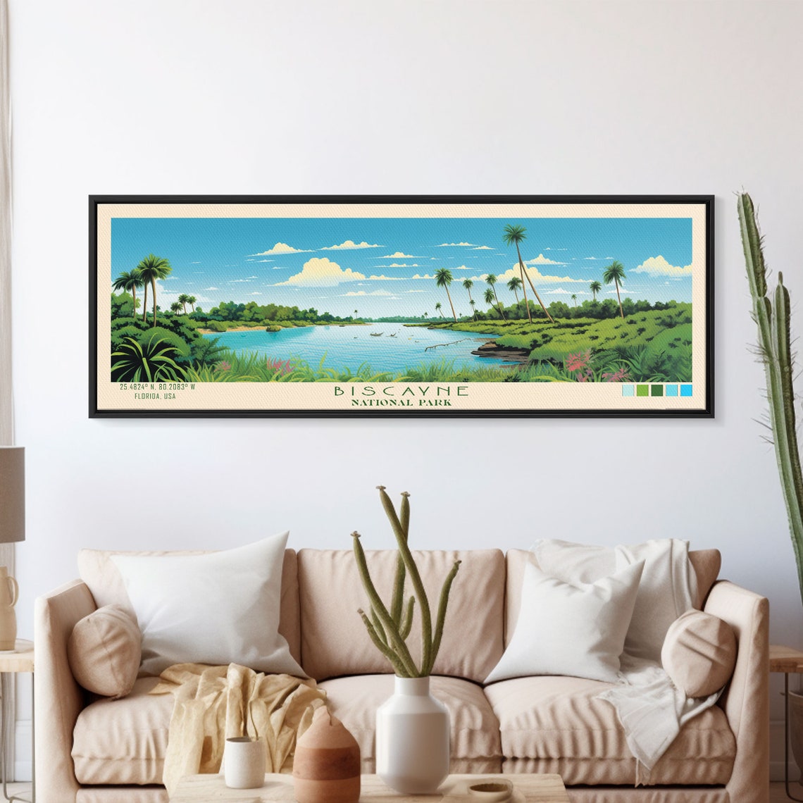 Biscayne National Park Florida Tropical Lagoon Panoramic Travel Poster - Image 6