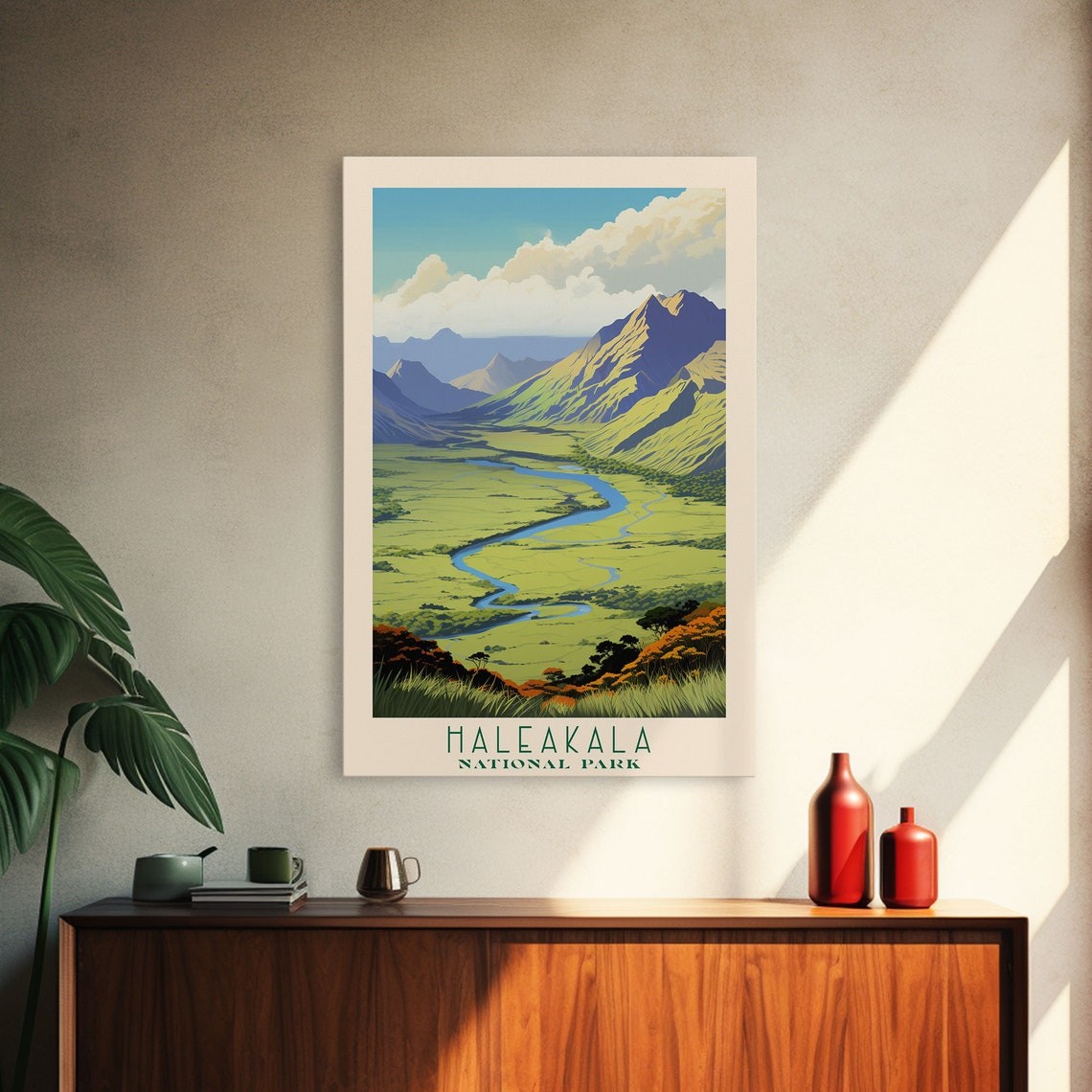 Haleakal National Park Travel Poster Art Print Wall Art Maui Hawaii Travel Art Midcentury Modern Travel Decor Wall Art - Image 4