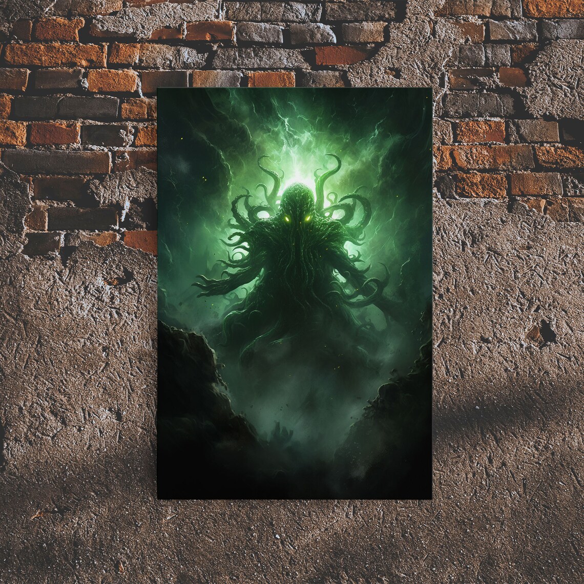The Call Of Cthulhu Green Tentacled Monster Dark Fantasy Poster - Image 6