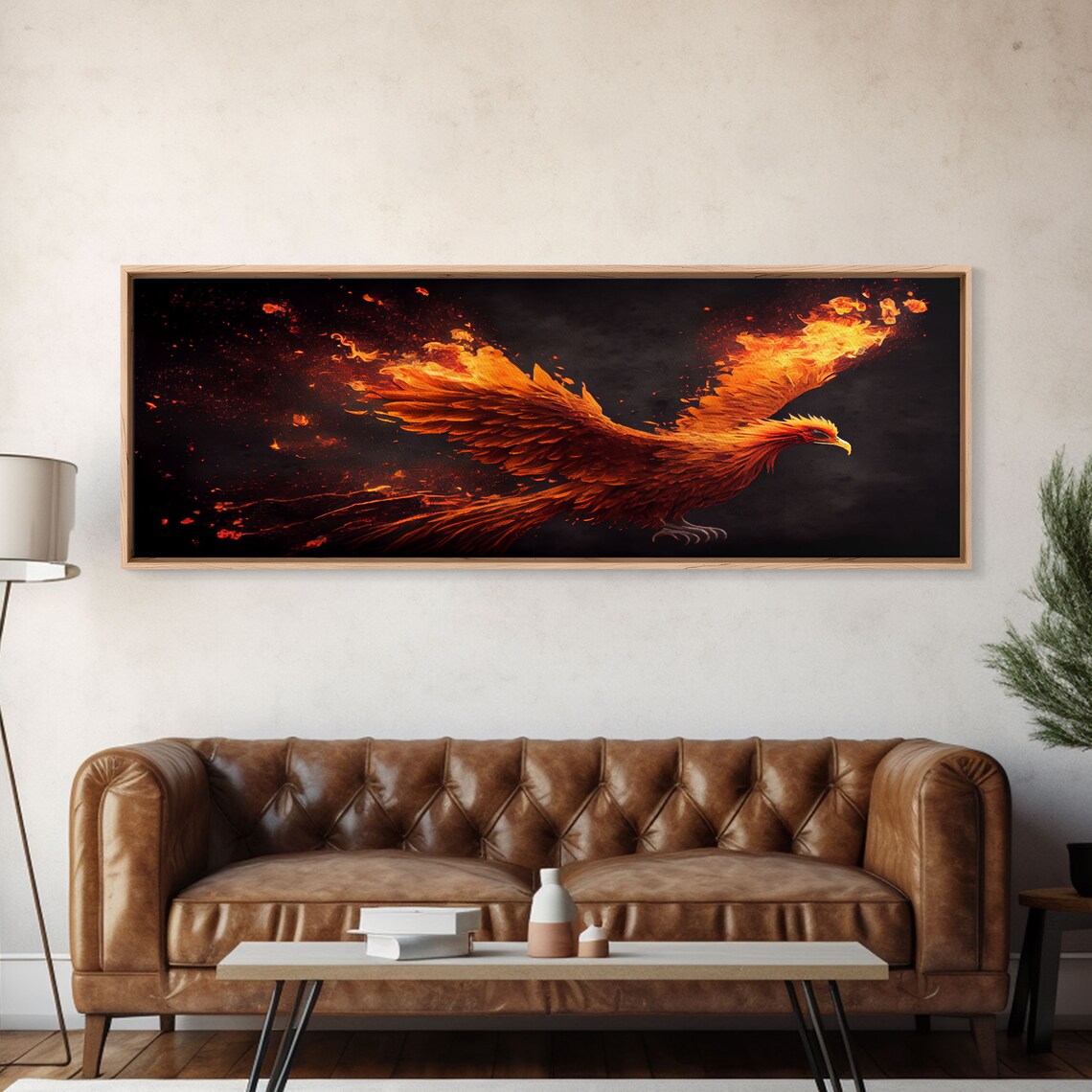 Phoenix Rebirth Art Print, Abstract Modern Decor - Image 5