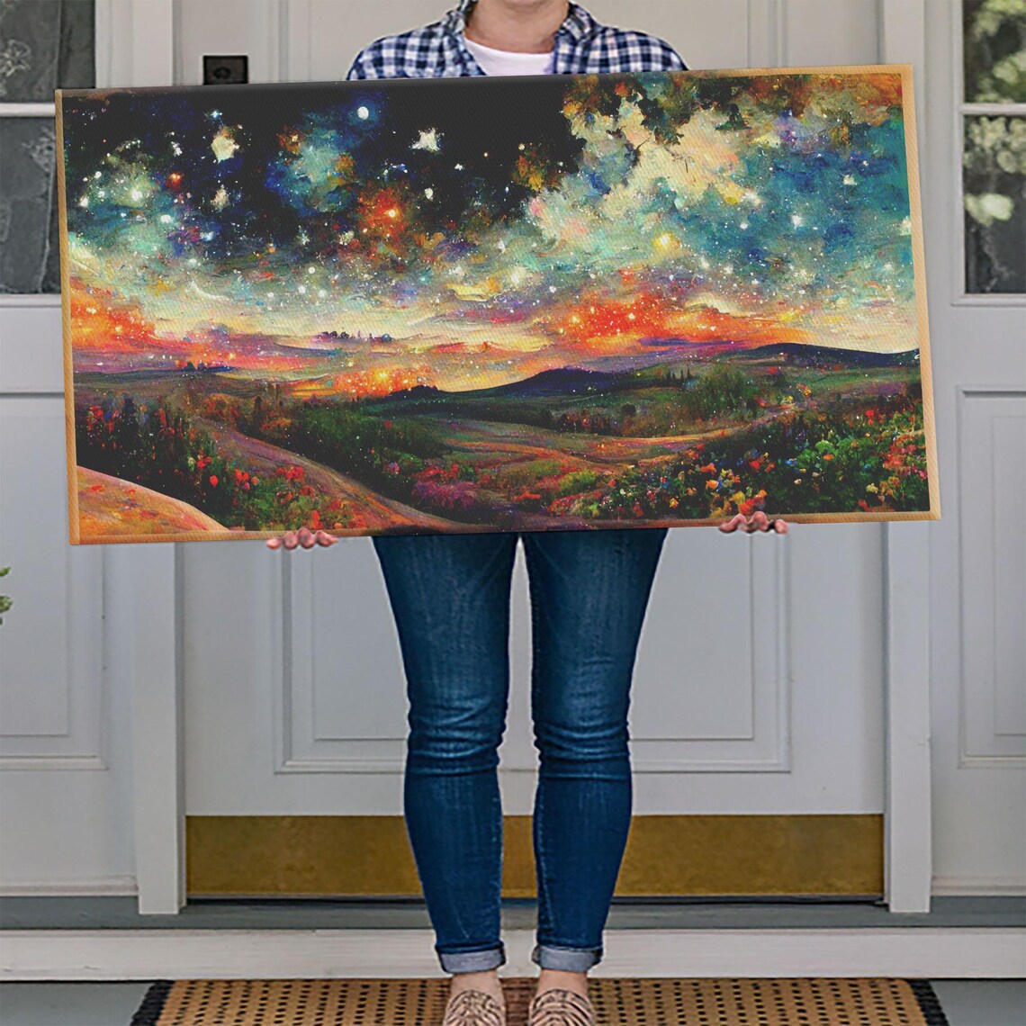 Starry Night-Inspired Art Print, Spiritual Night Sky - Image 4