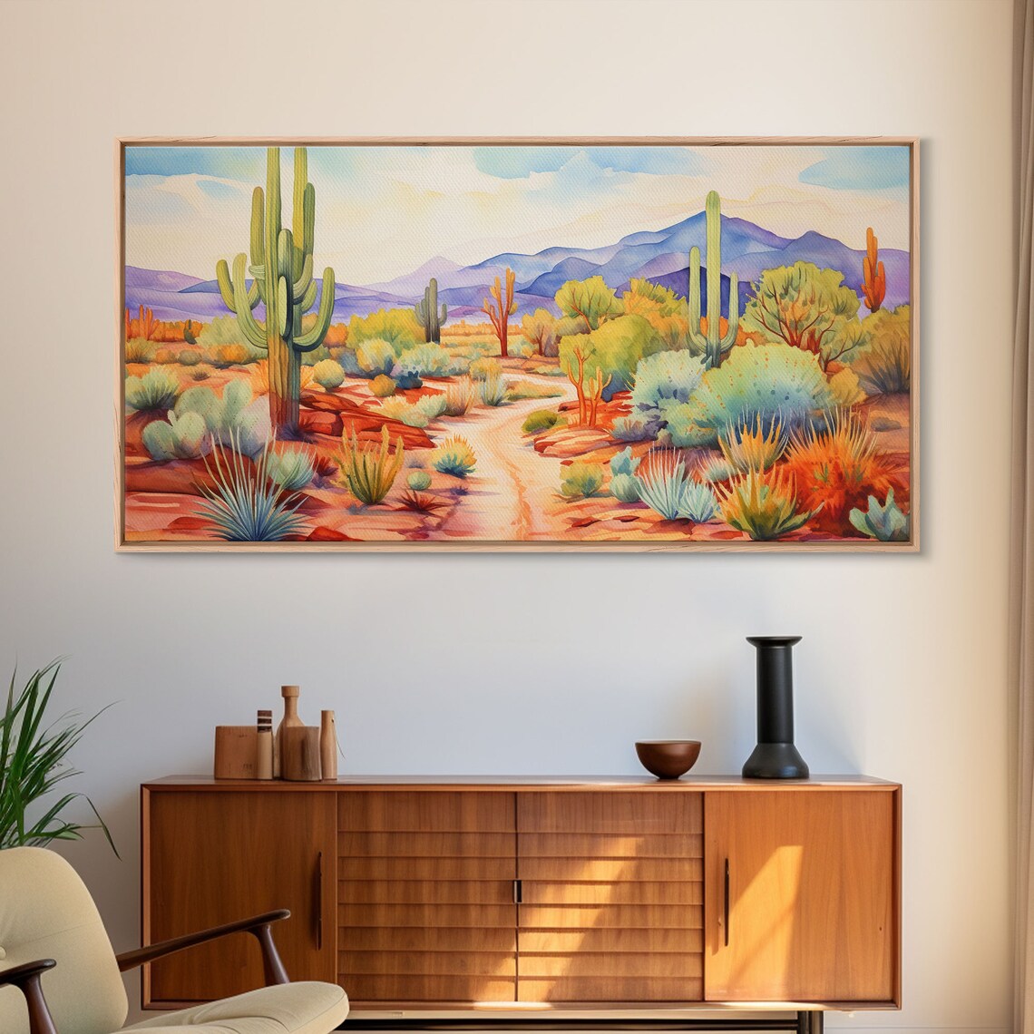 Southwestern Desert Landscape, Mid-Century Art Print - Image 6