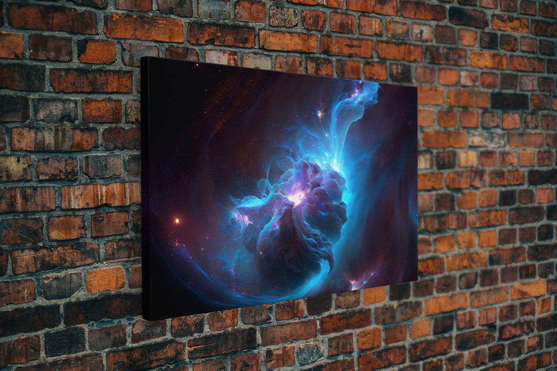 Blue Purple Nebula Galaxy Deep Space Stars Cosmic Sci Fi Art Poster - Image 4