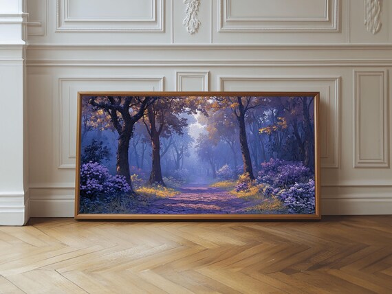 The Path Through The Forest Framed Print Fantasy Landscape Painting Wood Framed Home Decor Above Sofa Living Room Wall Art