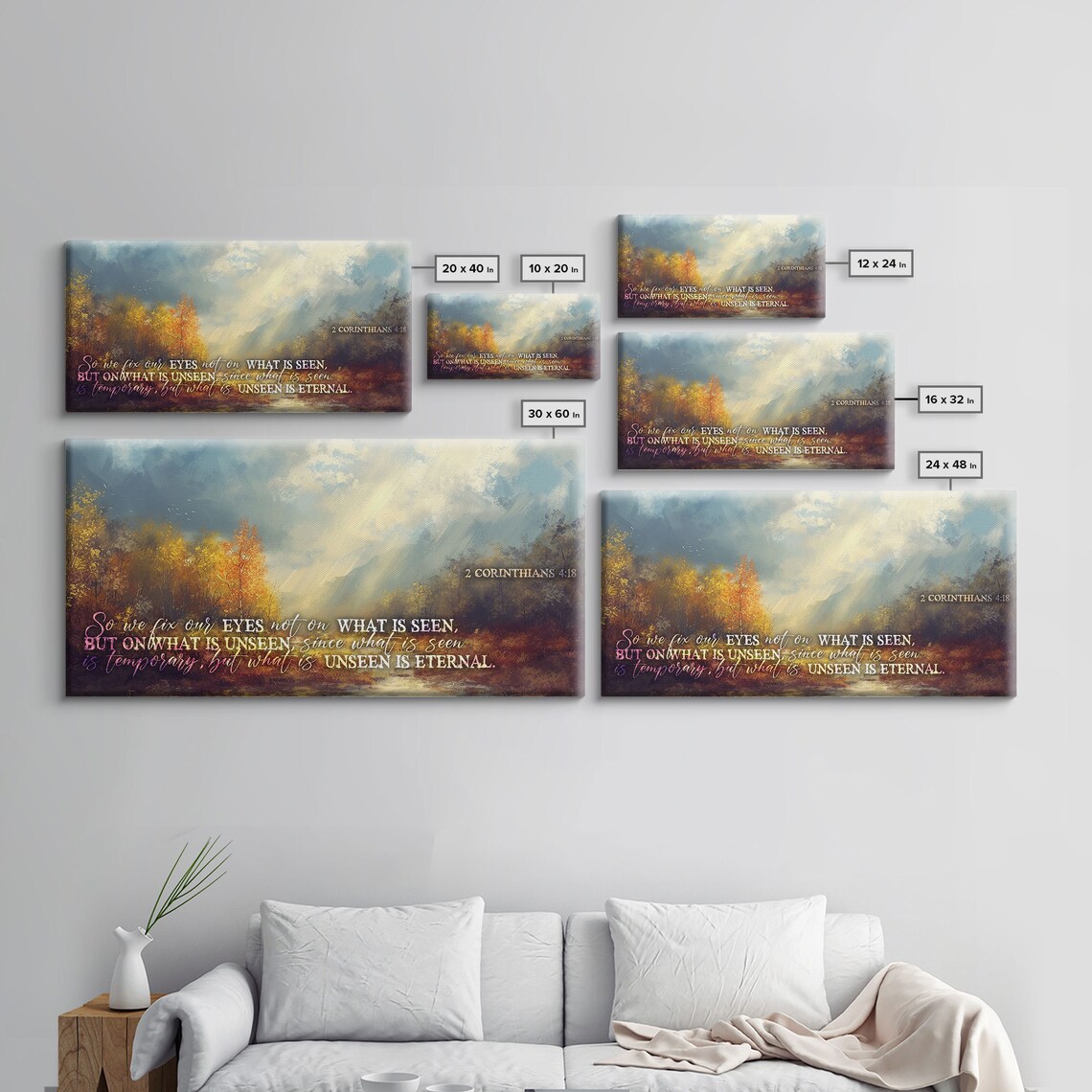 2 Corinthians 4:18 Scripture Art Print, Bible Verse - Image 2