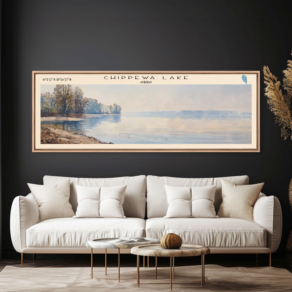 Chippewa Lake Ohio Sandy Shore Calm Water Soft Sky Travel Poster - Image 5