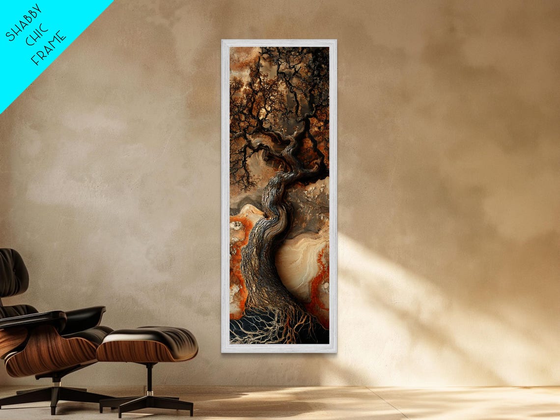 Gnarled Ancient Tree Textured Bark Autumn Rust Rustic Wall Poster - Image 5