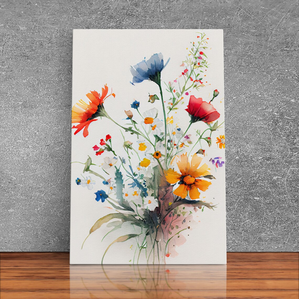 Colorful Wildflowers, Botanical Floral Art Print - Image 3