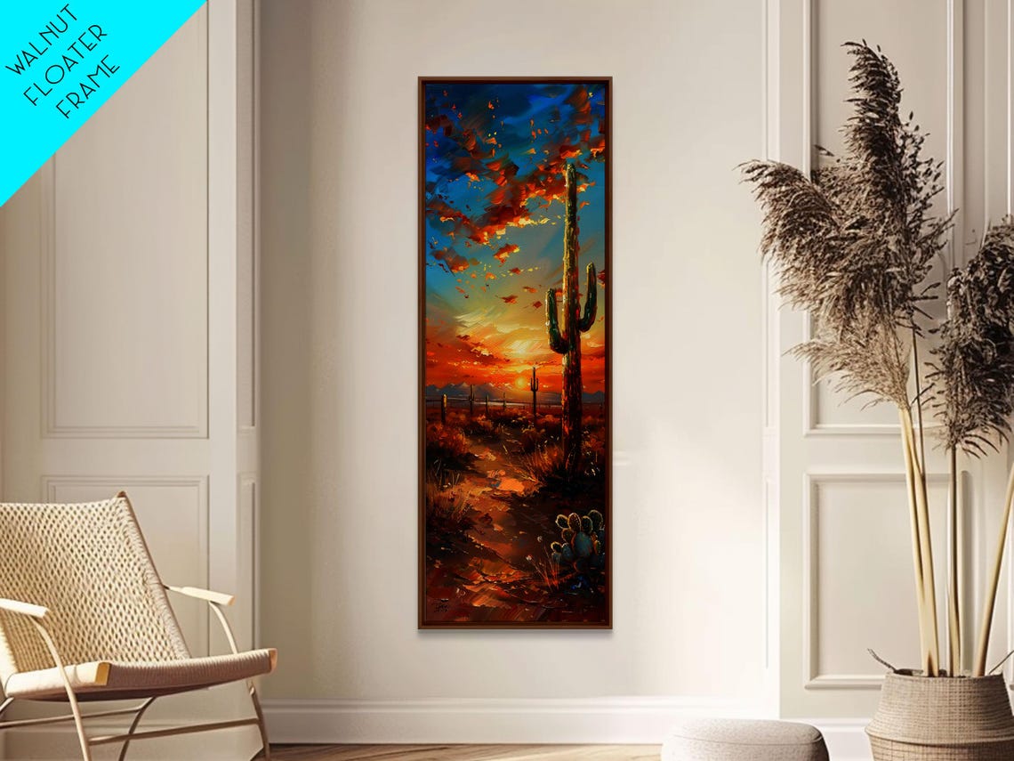 Arizona Desert Saguaro Cactus Sunset Colorful Sky Southwest Poster - Image 4