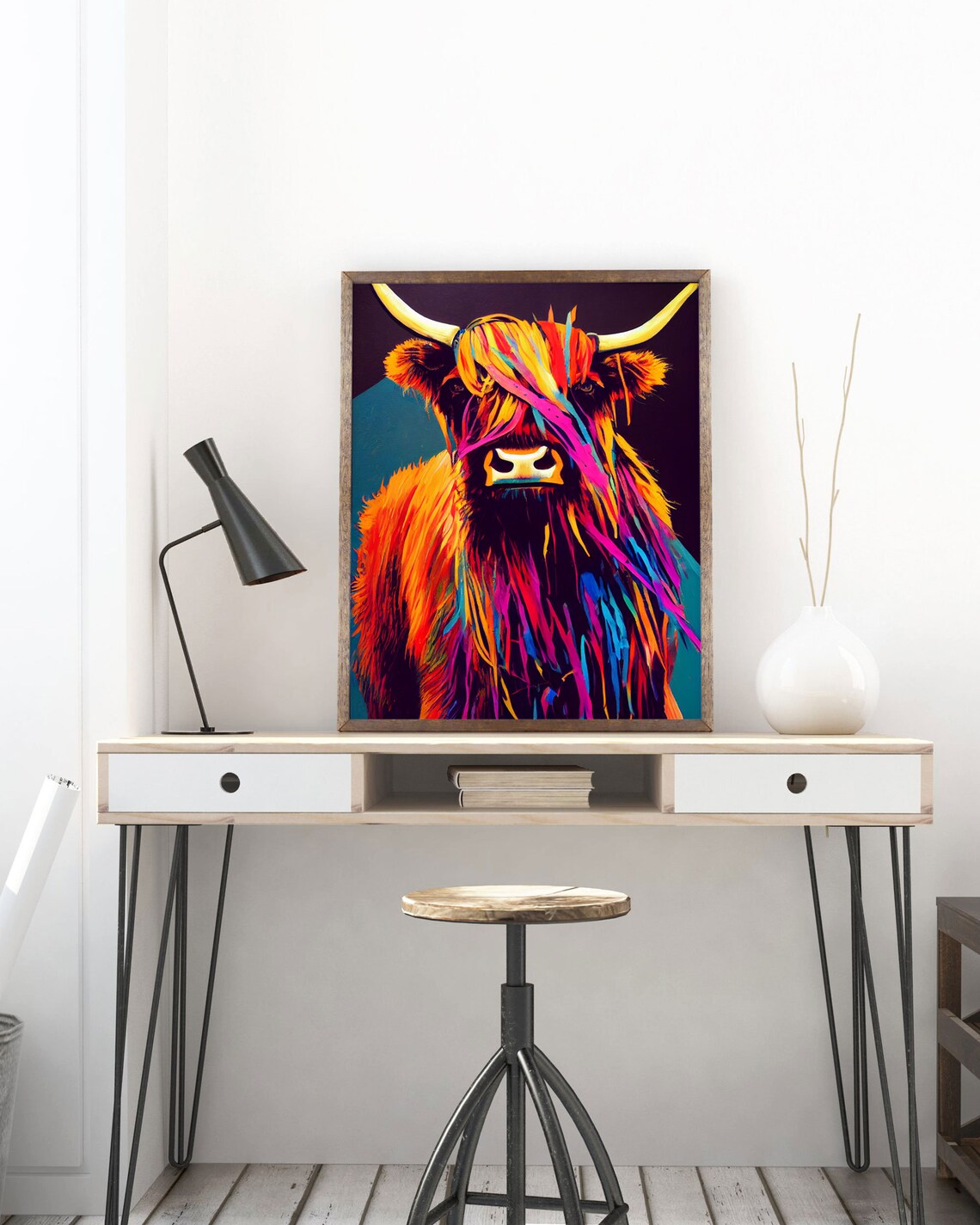 Highland Cow Scotland, Farmhouse Fine Art Print - Image 5