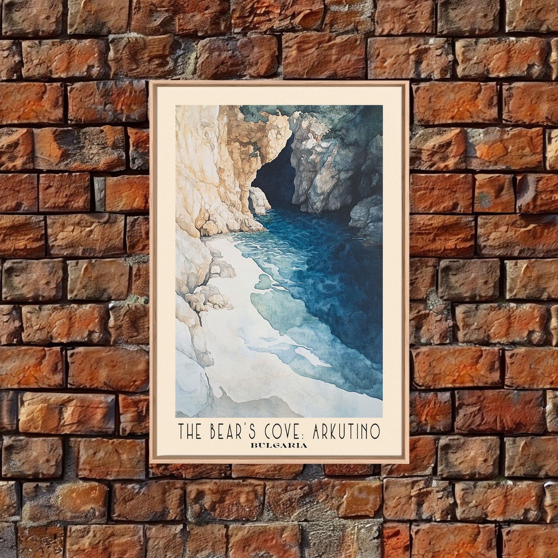 The Bear's Cove Arkutino Bulgaria White Cliffs Deep Blue Water Poster - Image 4