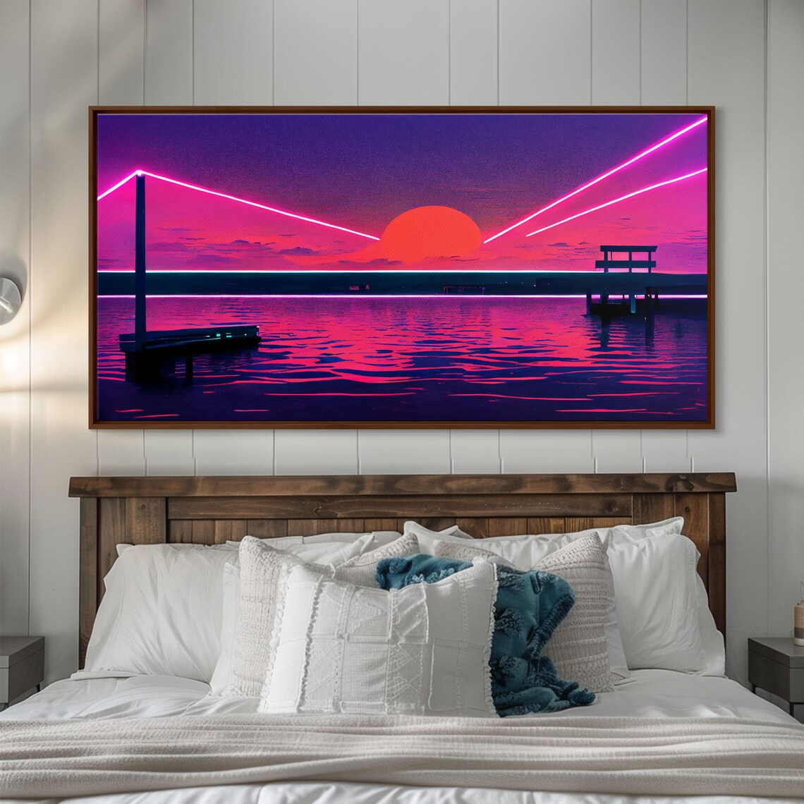 Outrun Style Abstract Art Print, Synthwave Retro Decor - Image 4