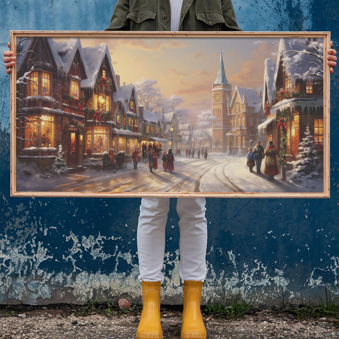 Vintage Christmas Winter Wonderland Art Print - Image 5
