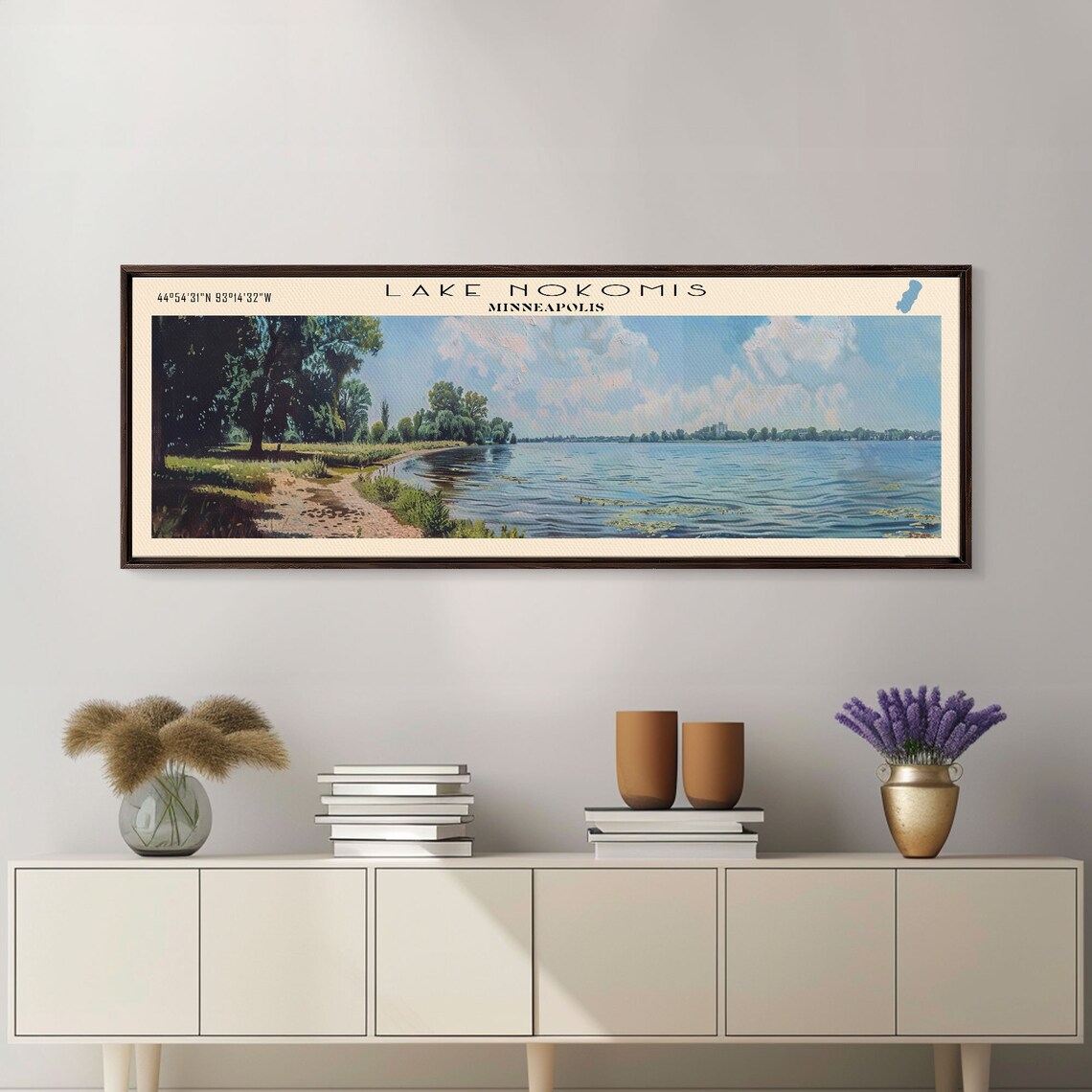 Lake Nokomis Minneapolis Panoramic Travel Poster - Image 3
