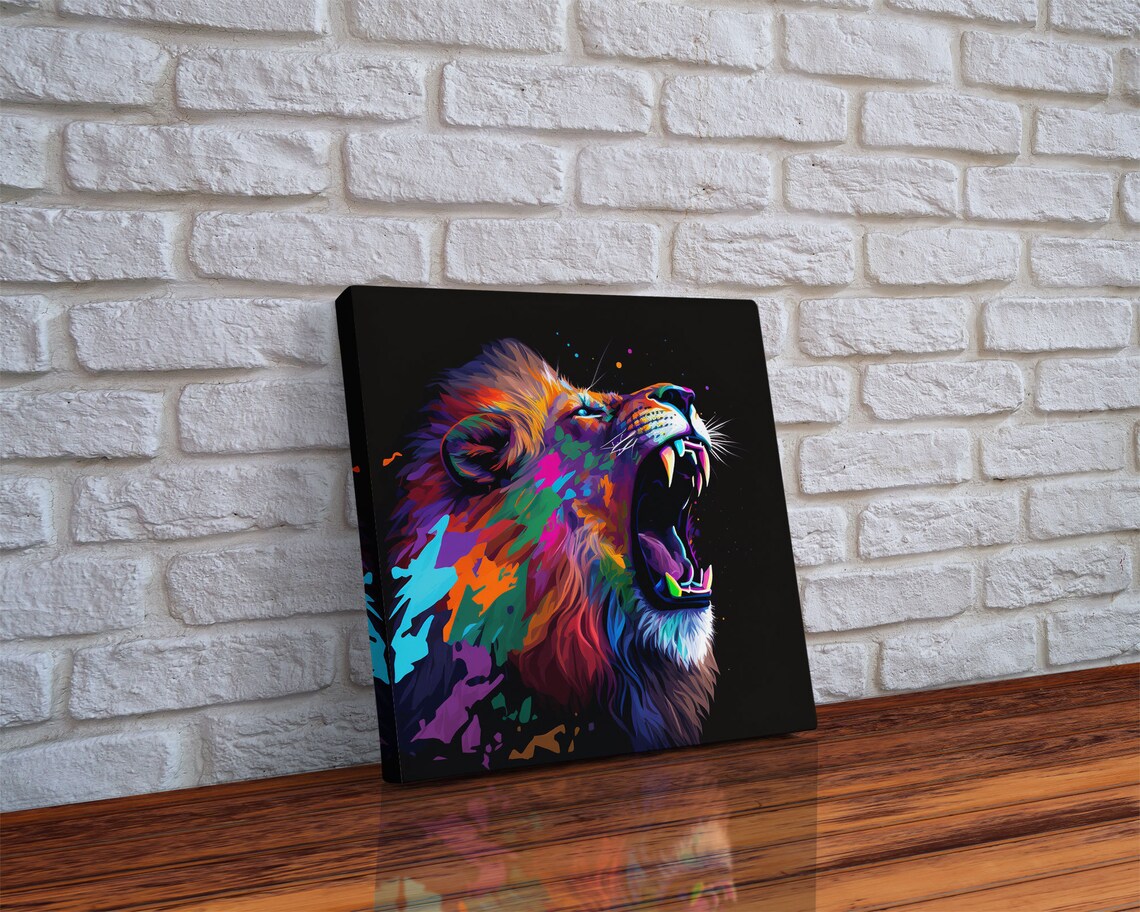 Pop Art Lion Roar, Psychedelic Lion Art Print - Image 5
