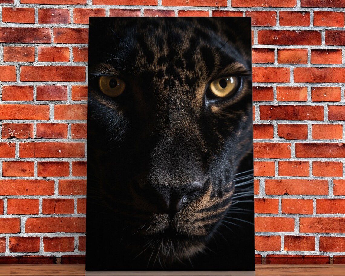 Black Panther Portrait, Halloween Witch Cat Art Print - Image 3