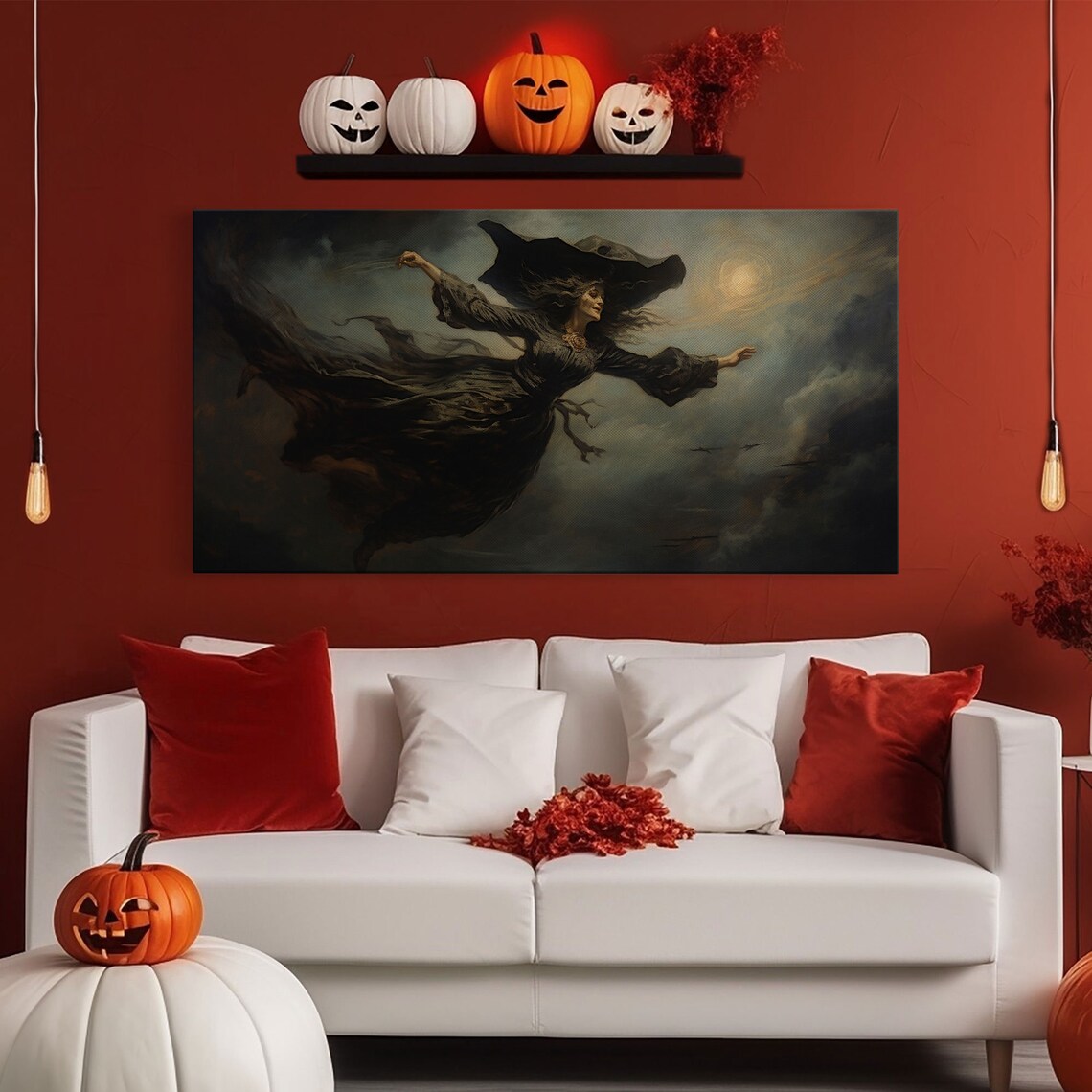 Witch Art Print, Gothic Victorian Halloween Decor - Image 5