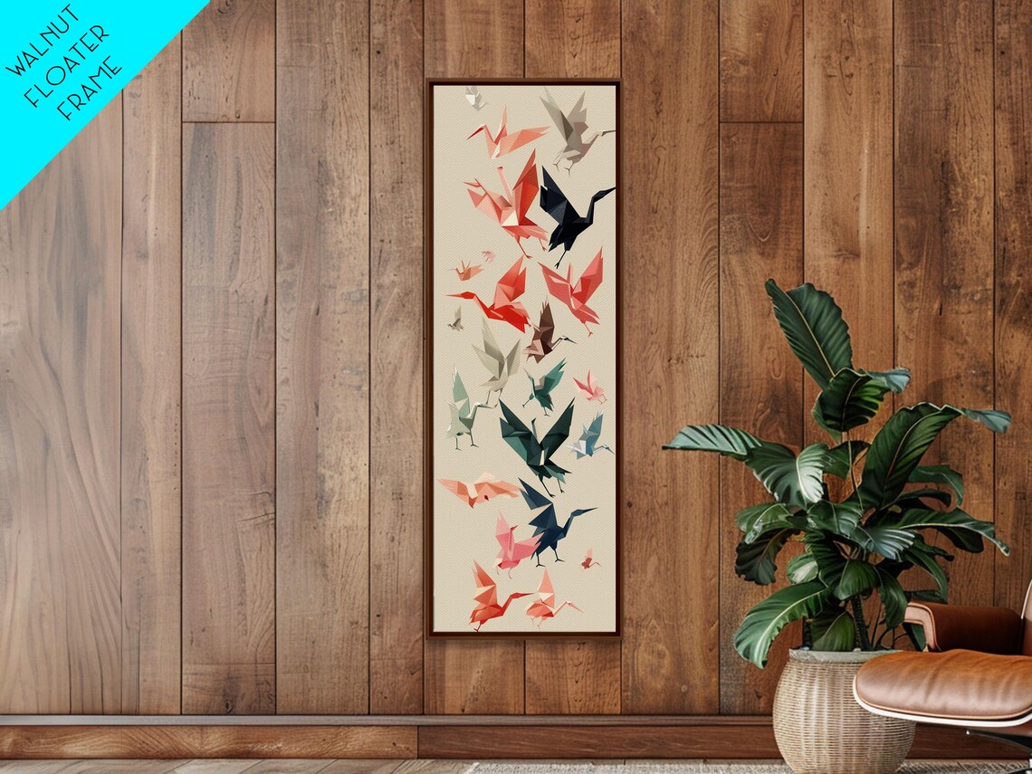 Origami Crane Birds, Ukiyo-E Inspired Art Print - Image 6