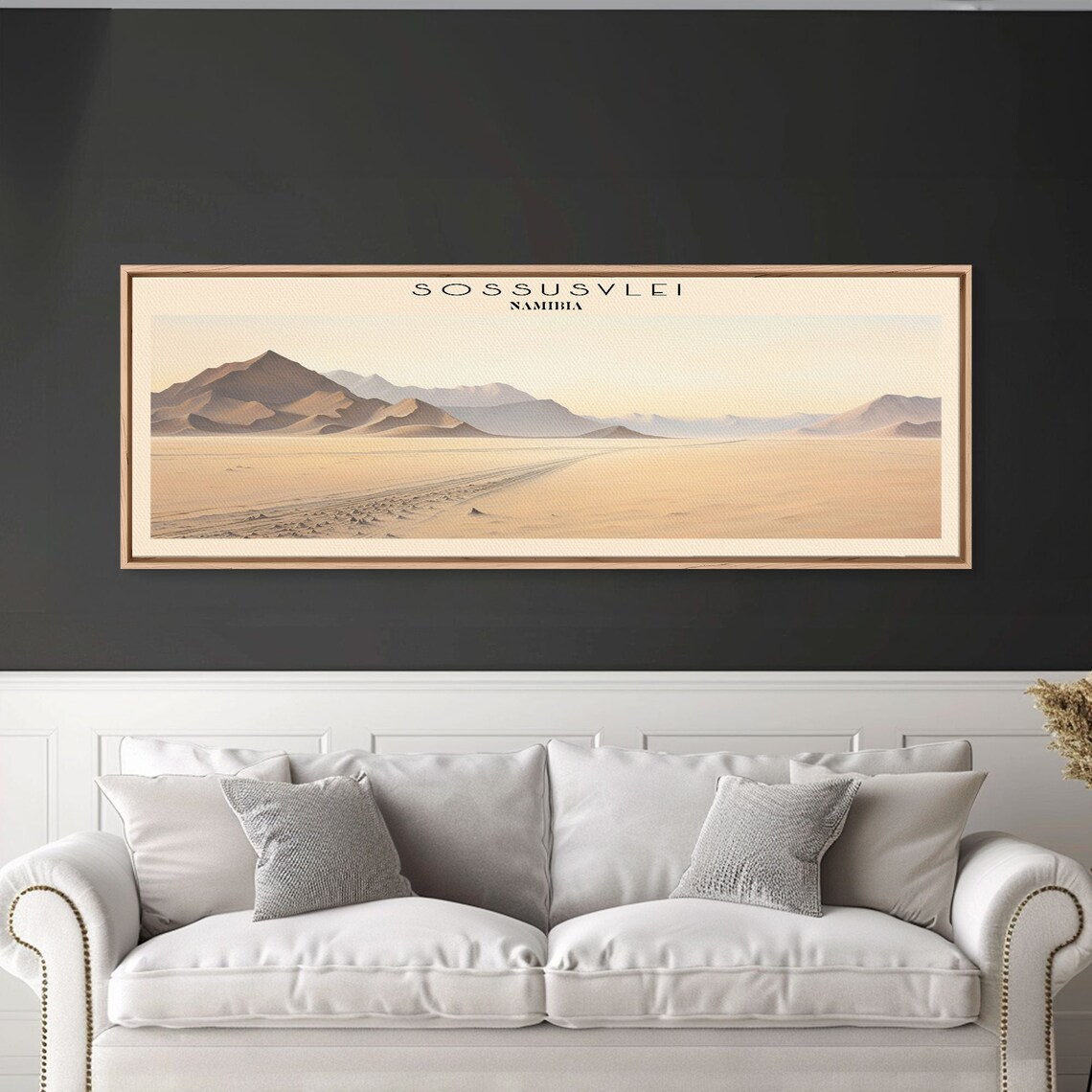 Sossusvlei Namibia Art Framed Print Travel Poster Panoramic Wall Art Home Decor Gift For Travel Lover Wall Hanging - Image 5