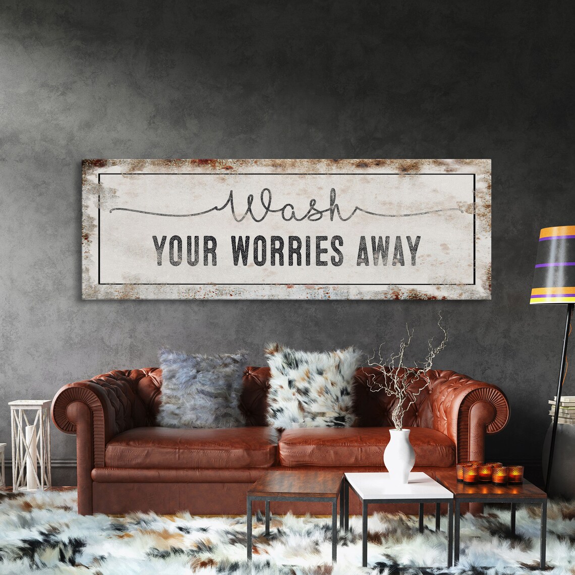 Wash Your Worries Away Bathroom Sign, Bath Wall Art Print - Image 4