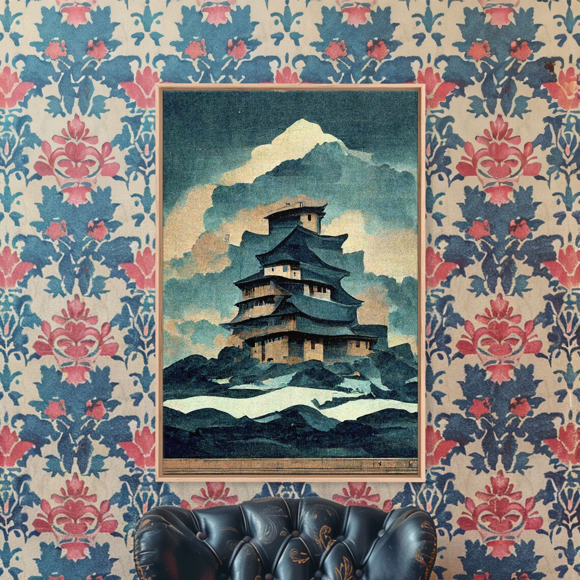 Shiro Japanese Castle Vintage Travel Poster Print - Image 3