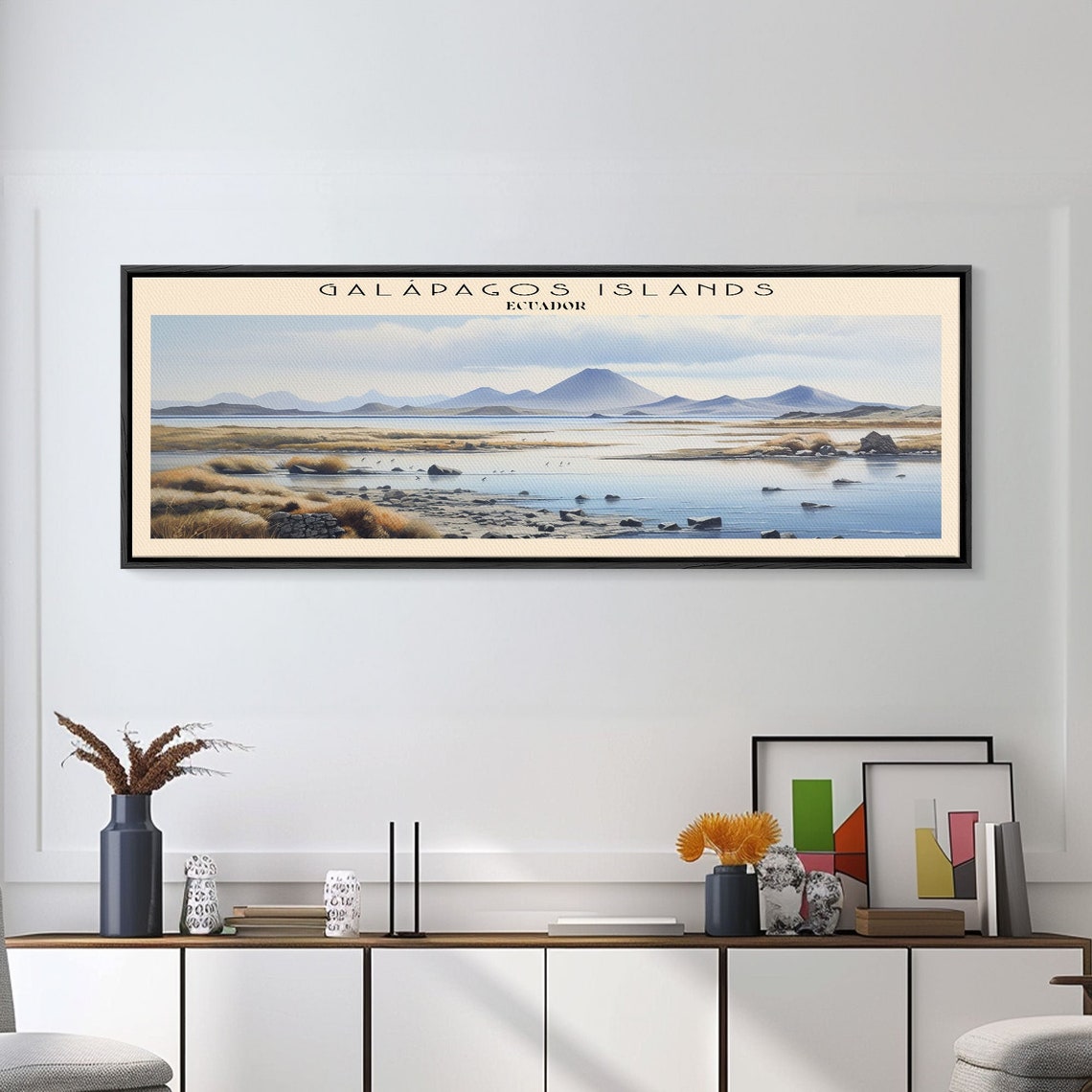 Galapagos Islands Ecuador Volcanic Coast Lagoon Panoramic Poster - Image 5