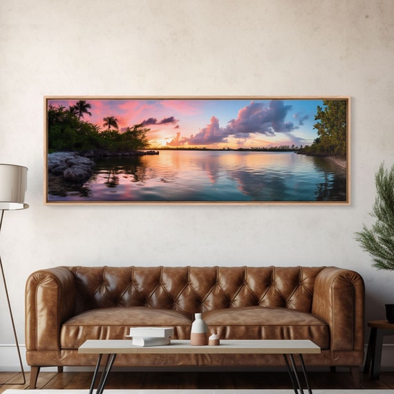 Photographic Panoramic Of Biscayne Florida National Park Sunset Photography National Park Art Framed Print Landscape Photography