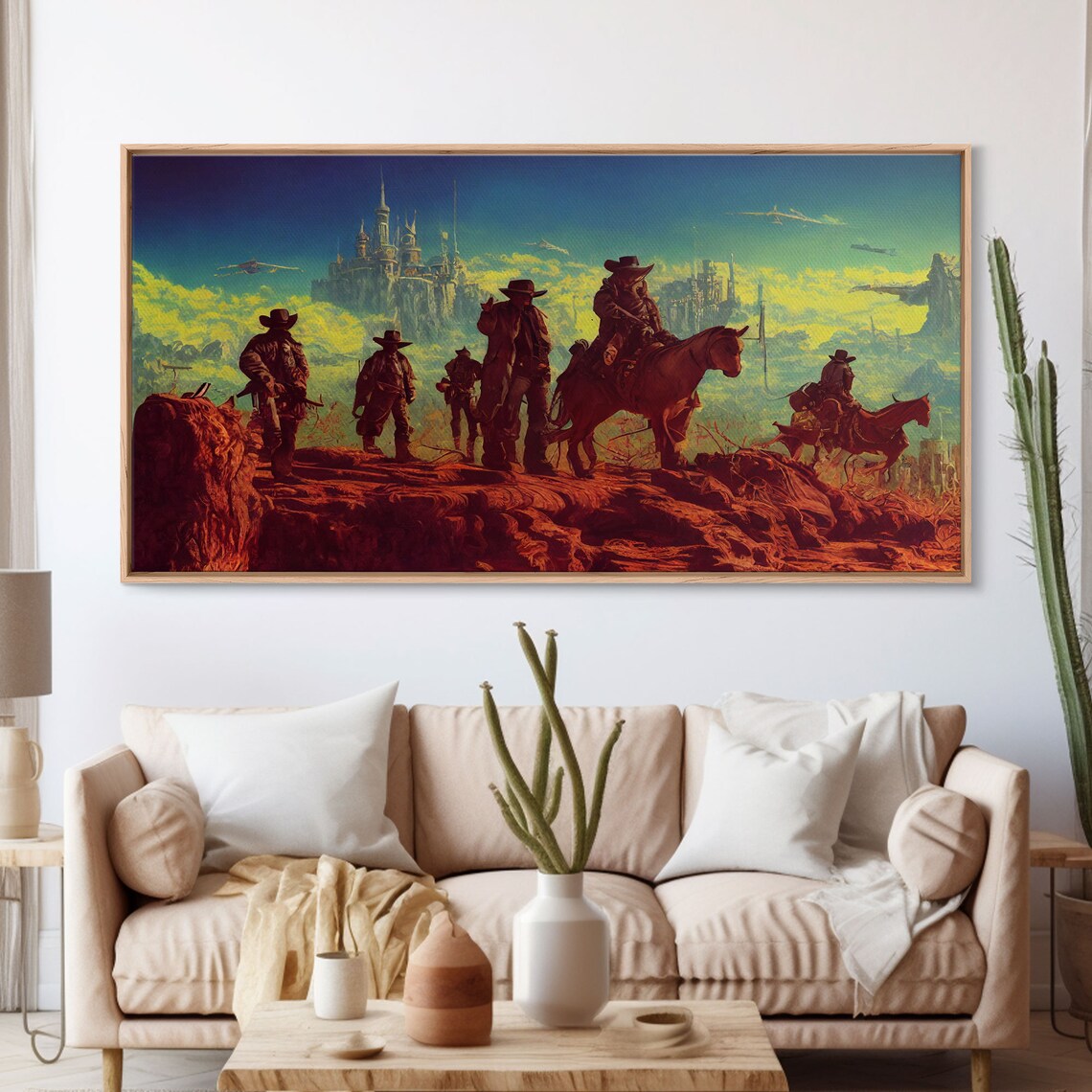 Space Cowboys Sci-Fi Western Mashup Art Print - Image 3