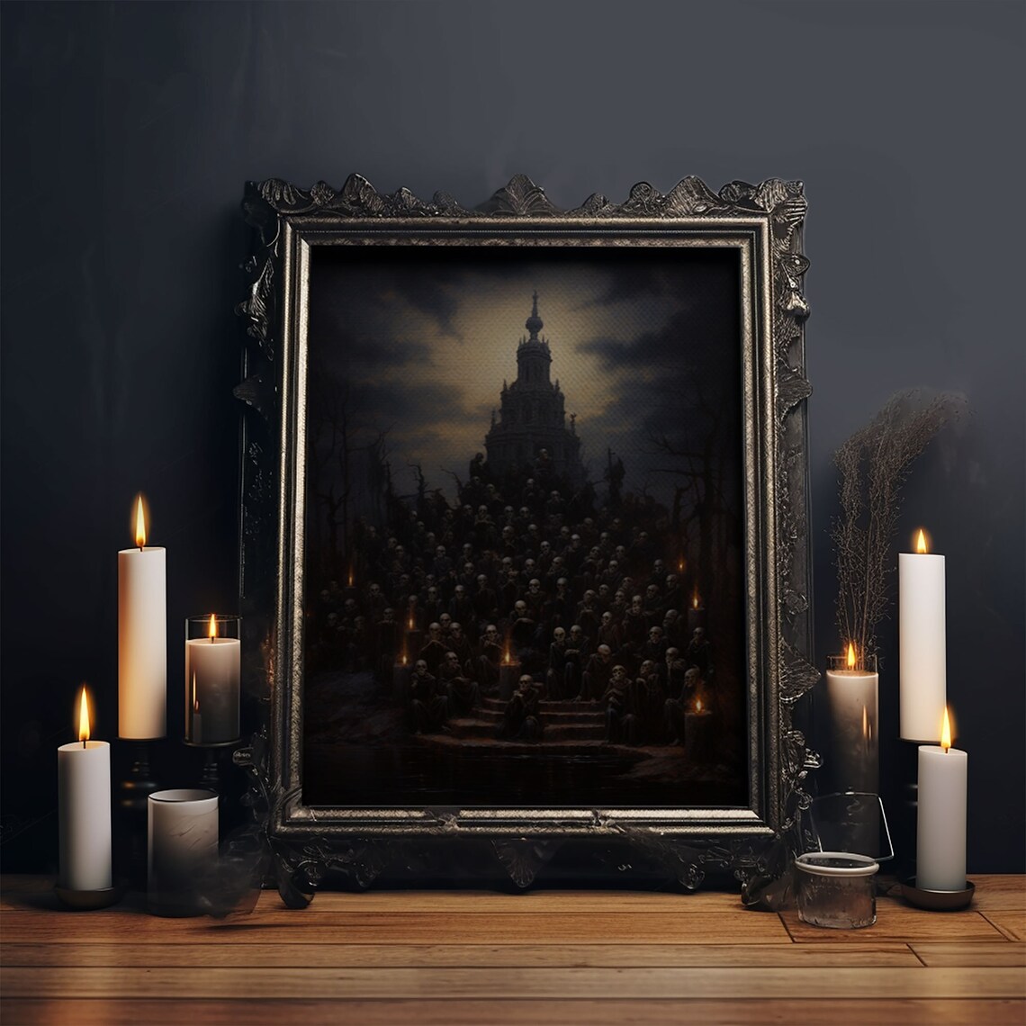 Dark Souls Gathering Night Church Well Of Souls Gothic Horror Poster - Image 5