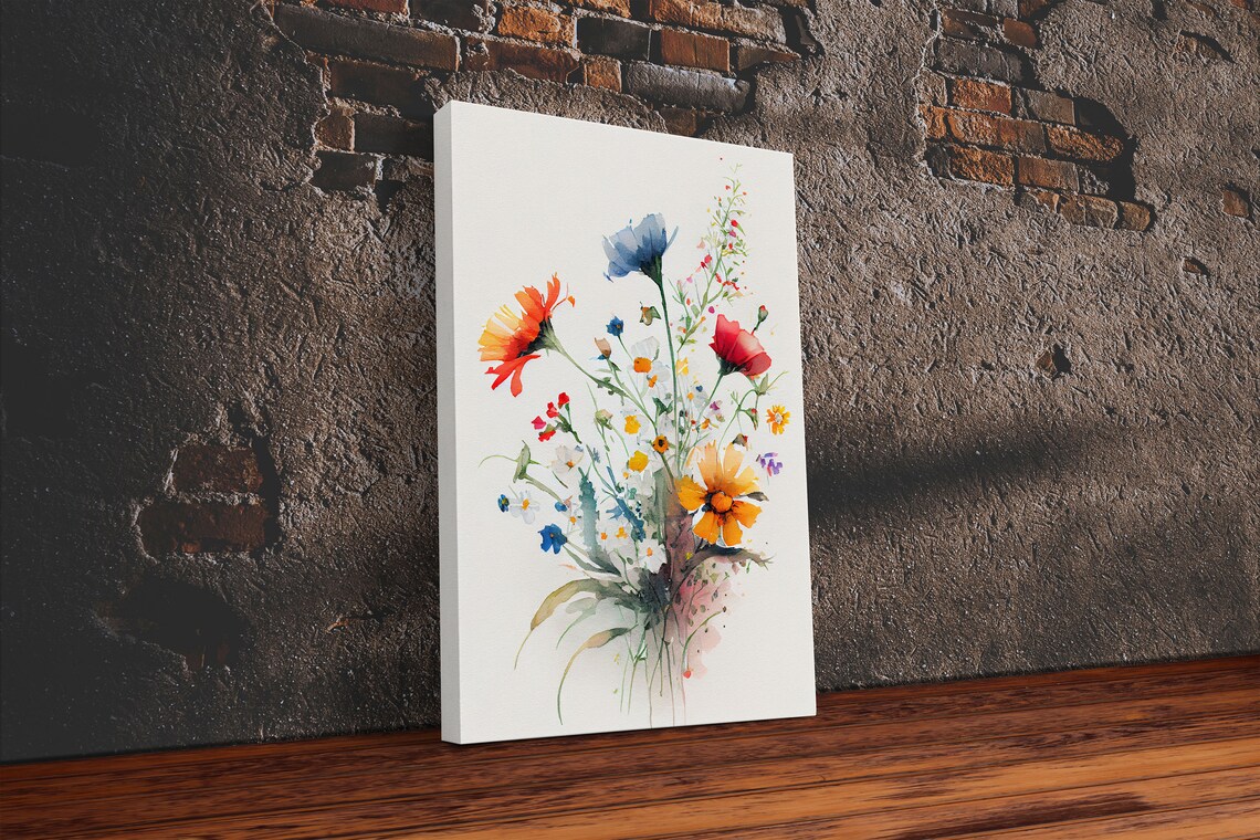 Colorful Wildflowers, Botanical Floral Art Print - Image 6