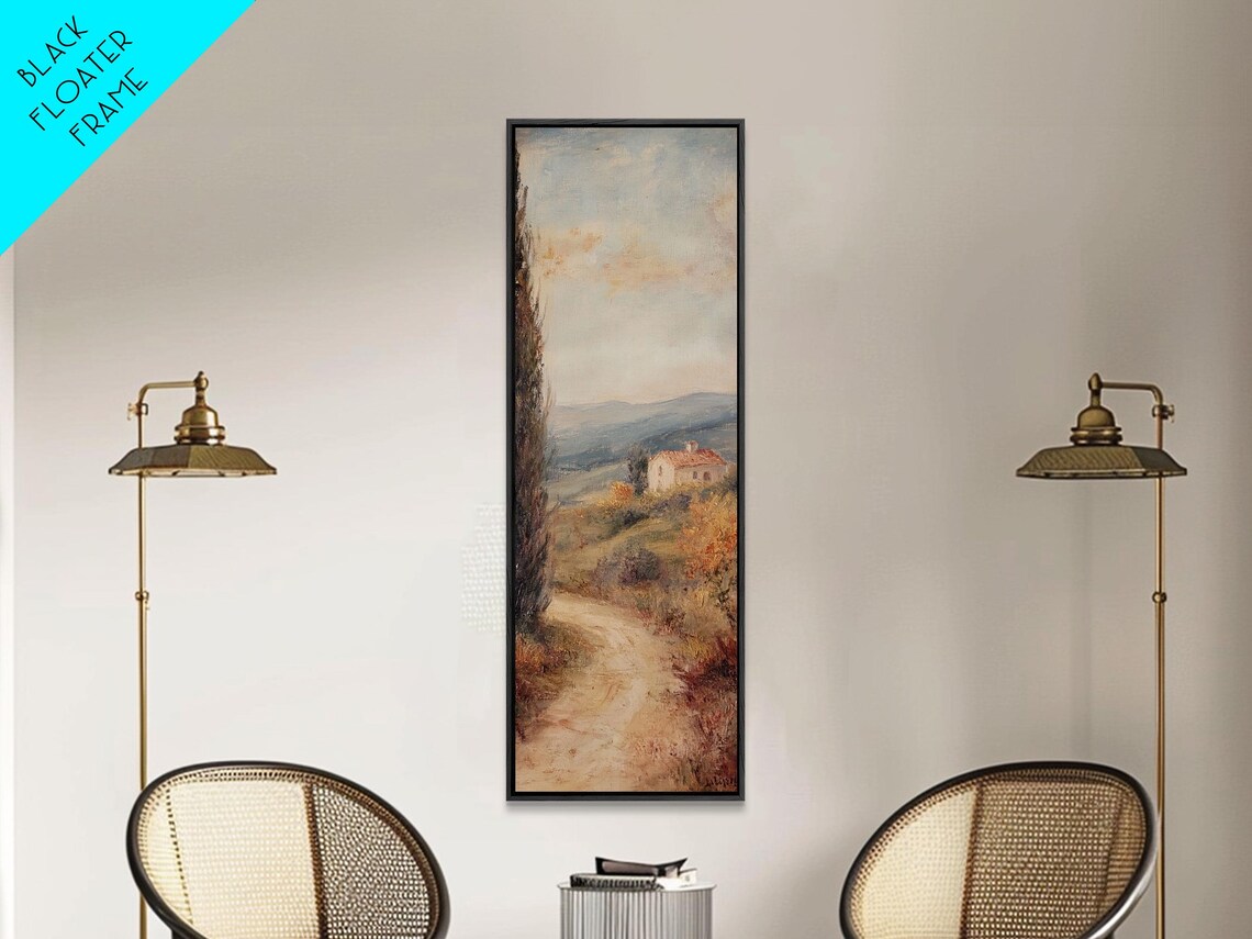 Tuscany Farmhouse Rolling Hills Cypress Vintage Countryside Poster - Image 3
