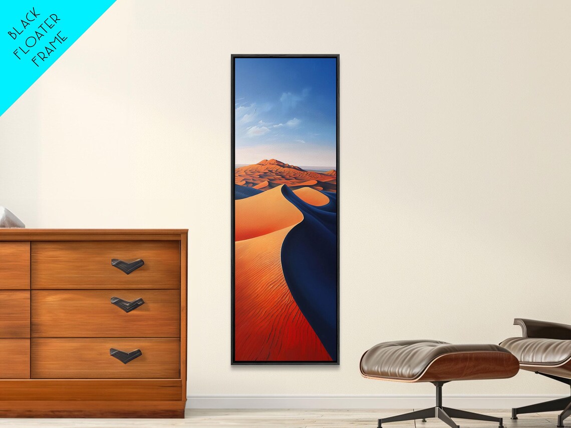 Serene Desert Sand Dunes Red Rock Landscape Minimalist Travel Poster - Image 3