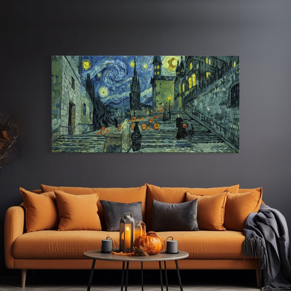 Spooky Gothic Haunted Staircase Art Print - Image 3