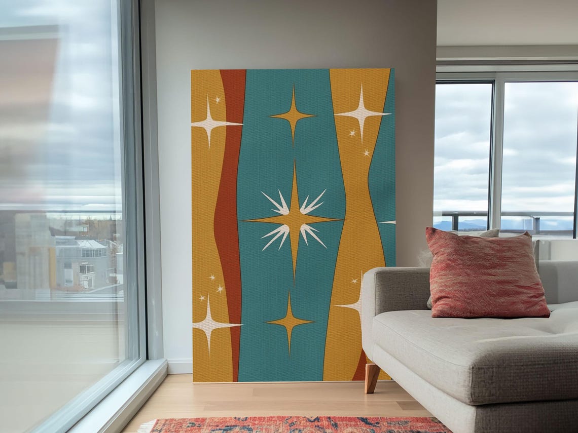 Star Burst Atomic Age, Mid-Century Art