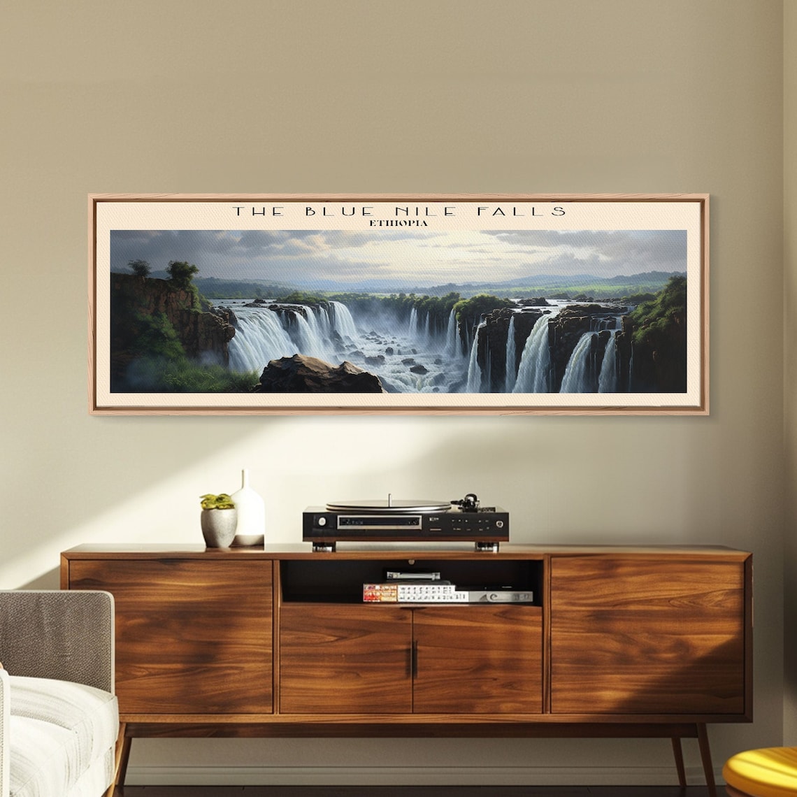Blue Nile Falls Ethiopia Travel Poster, Panoramic Art