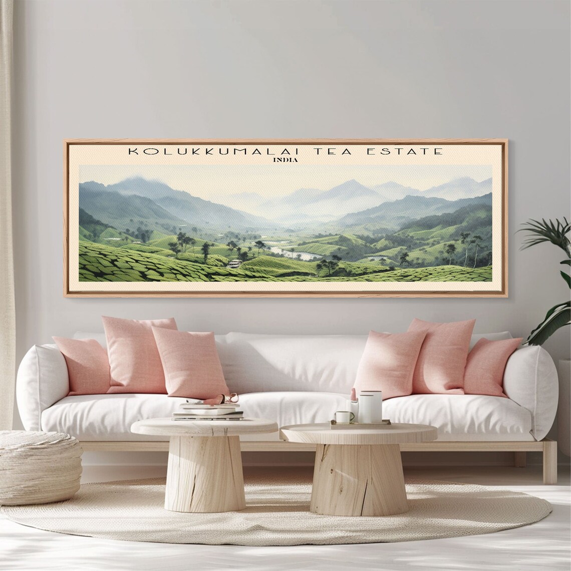 Kolukkumalai Tea Estate India Green Rolling Hills Panoramic Poster - Image 5
