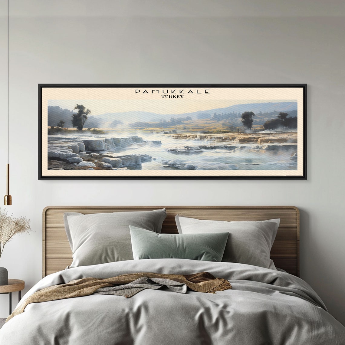 Pamukkale Turkey White Travertine Terraces Thermal Pools Travel Poster