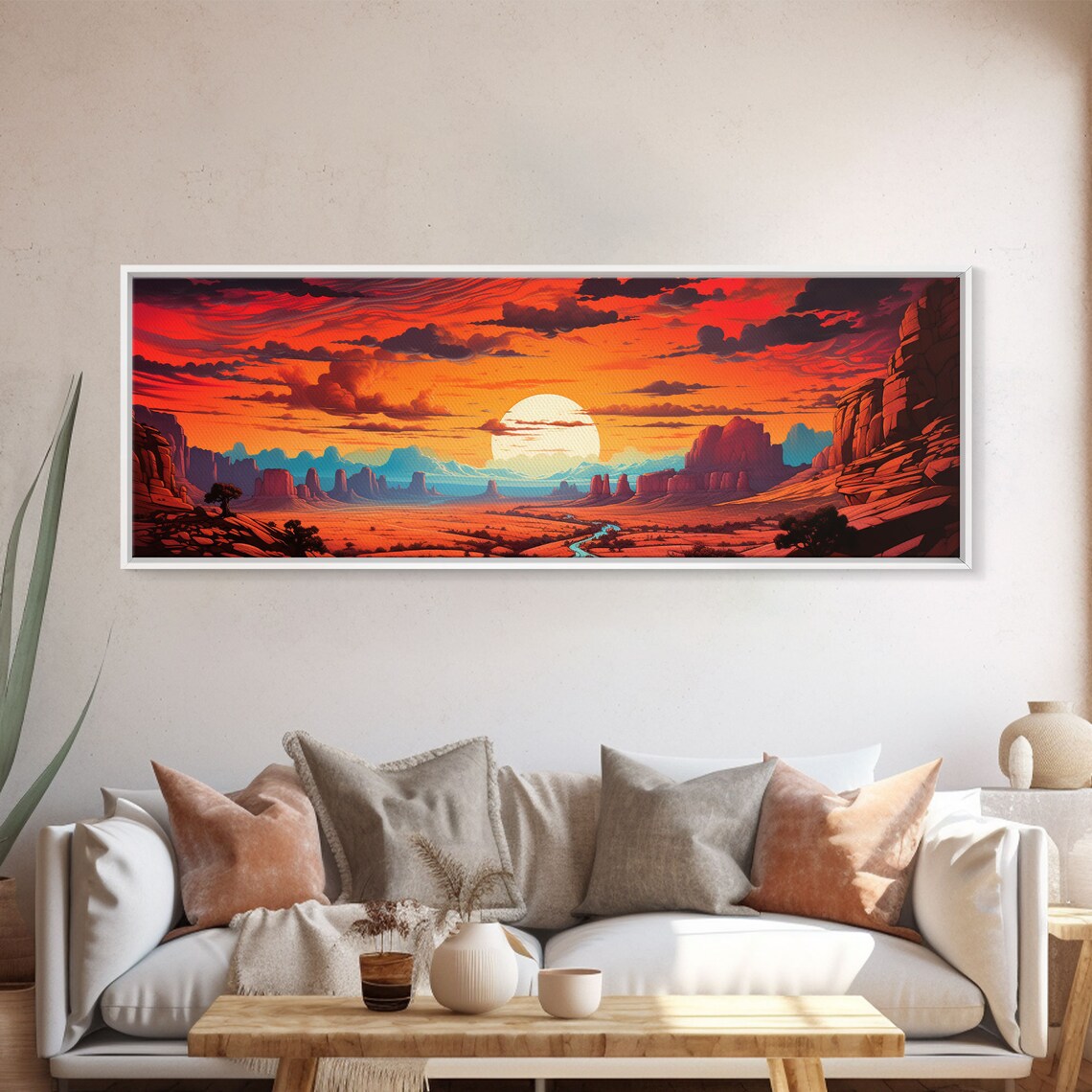 Southwestern Desert Sunset Pop Art Monument Valley Style Print - Image 5