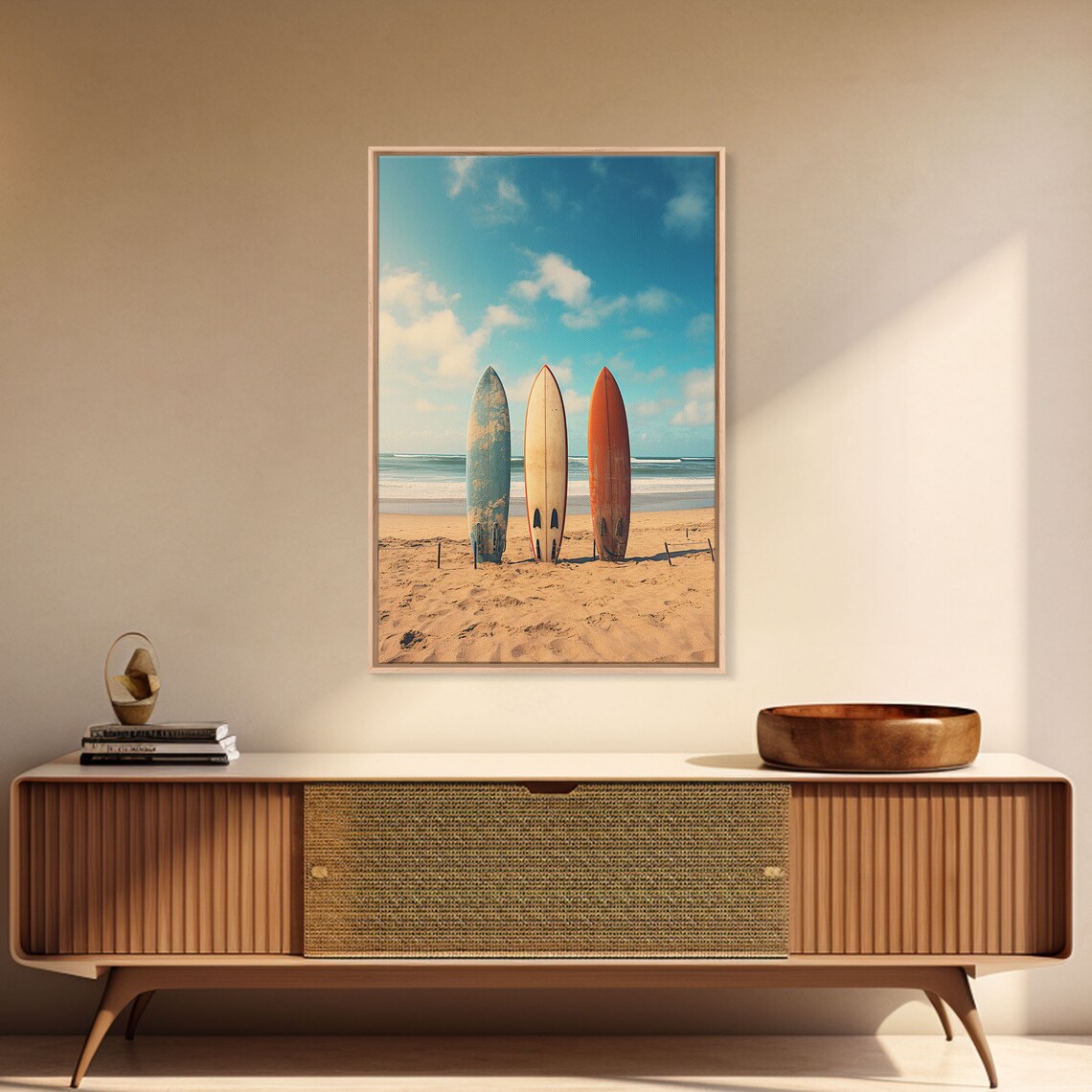 Surfboard Wall Art Print, Beach House Surf Decor - Image 3