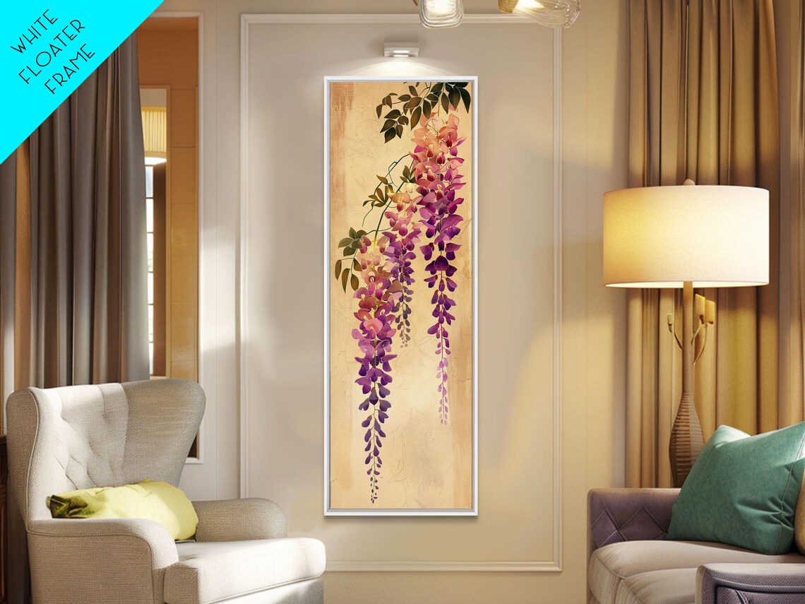 Hanging Wisteria Flowers Purple Japanese Bloom Branches Art Poster - Image 5