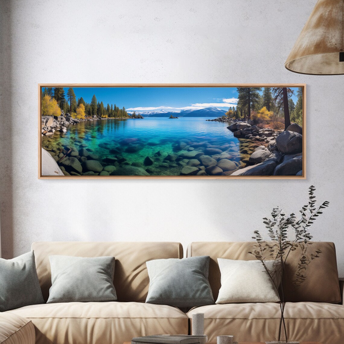 Lake Tahoe California Panoramic Landscape Art Print - Image 4