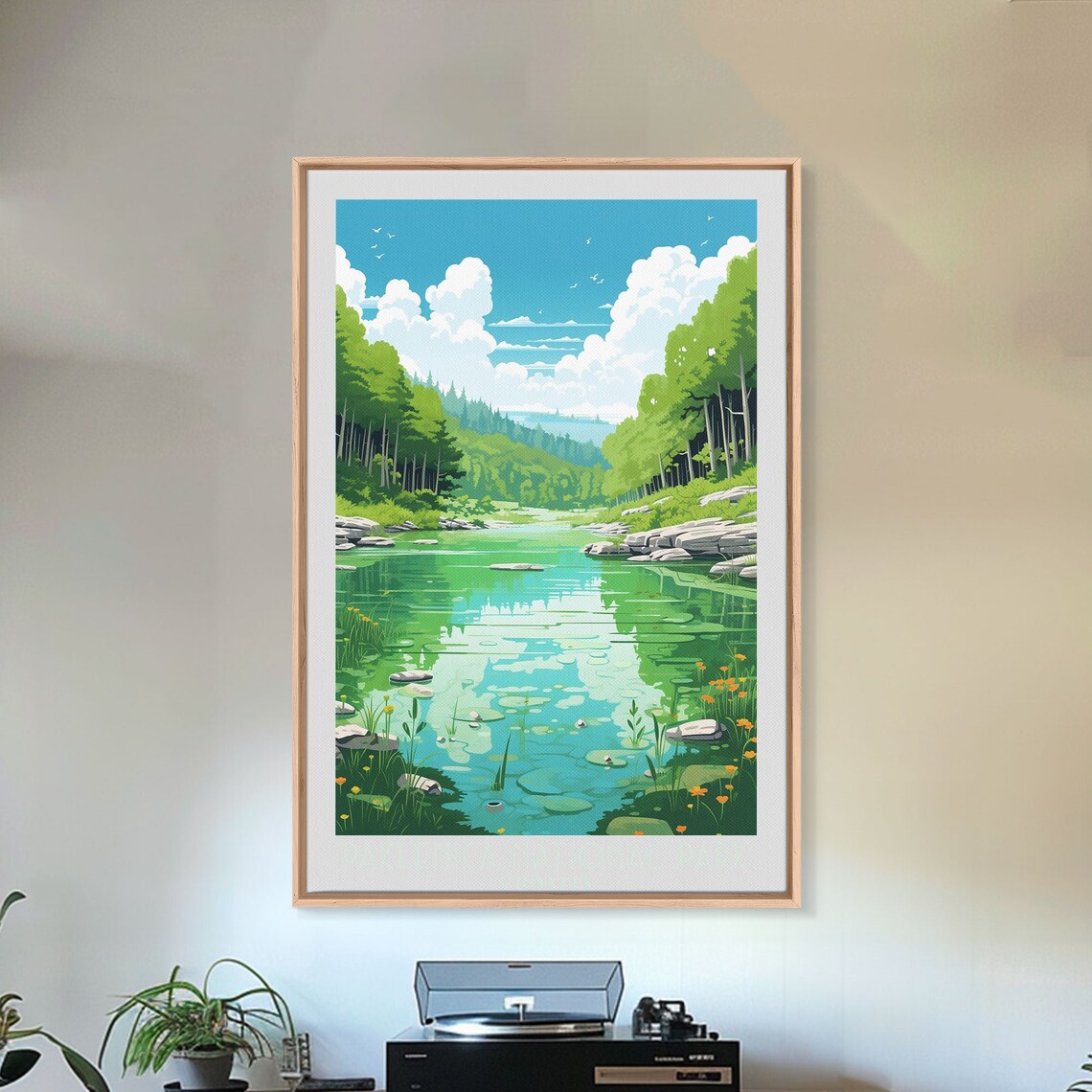 Paklenica National Park Croatia Forest Lake Lily Pads Reflection Travel Poster
