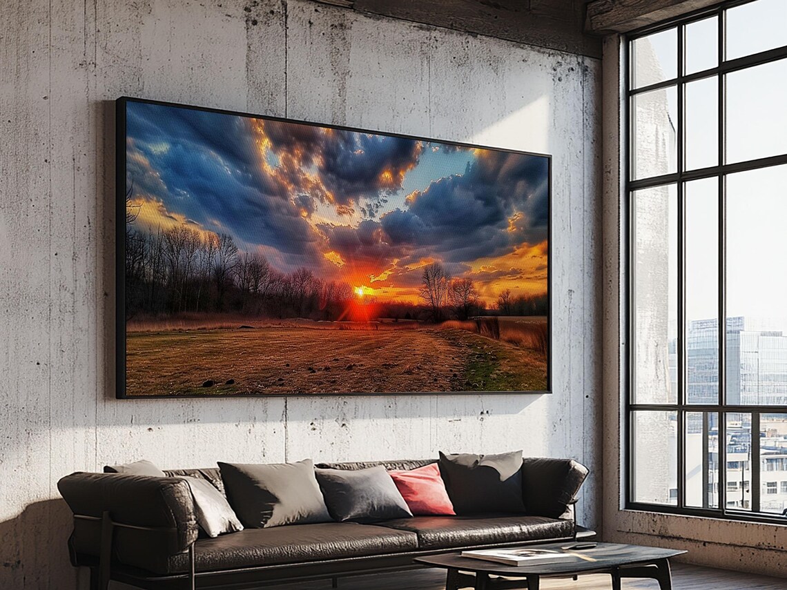 Sunset Over Oklahoma Field, Photography Art Print - Image 2